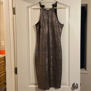 Gold cocktail dress